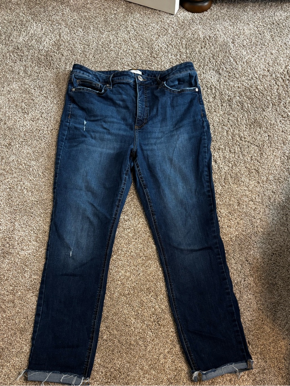 LC Lauren Conrad Dark Blue Straight-Leg Jeans